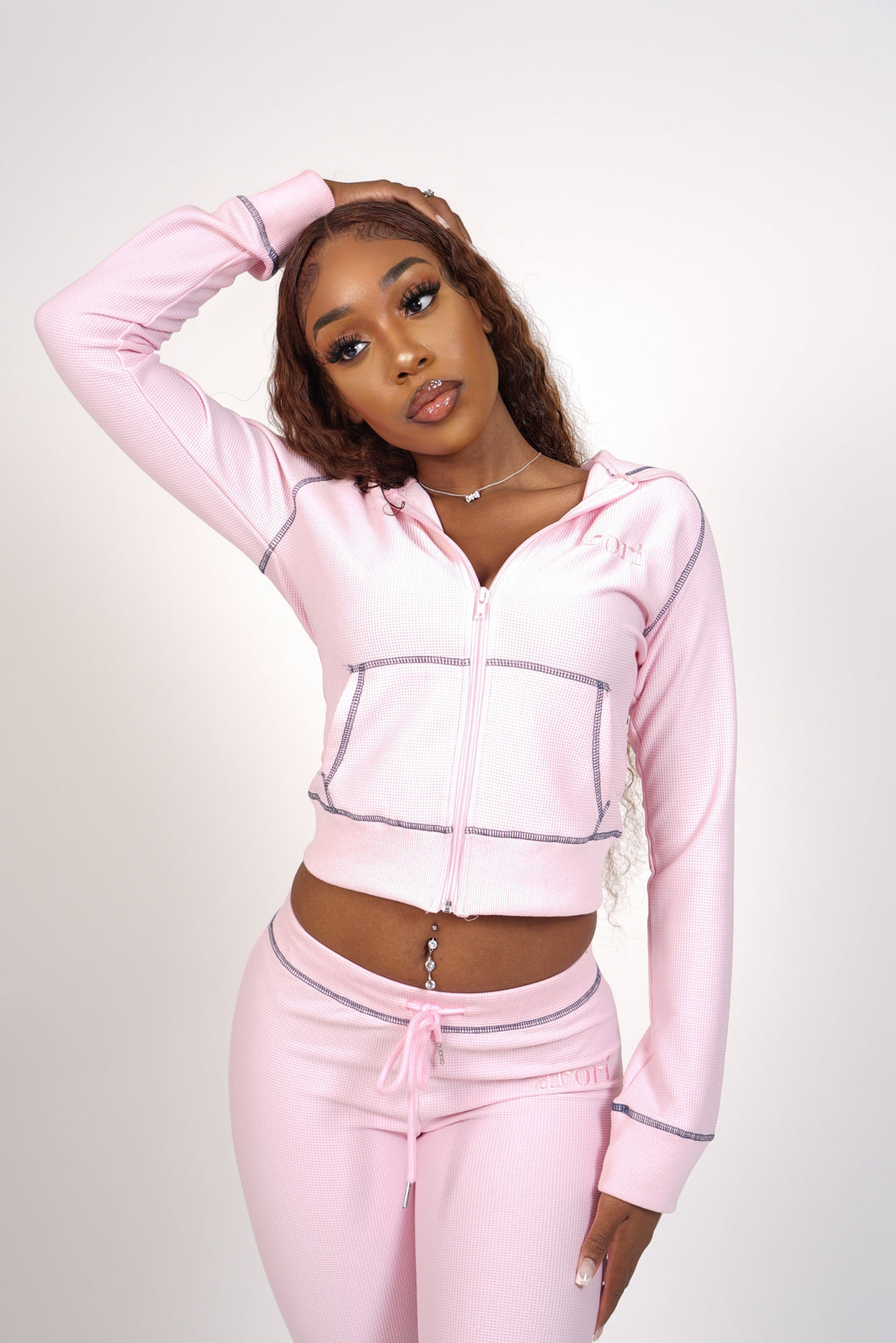 WAFFLE KNIT - JACKET ONLY 'BLUSH'