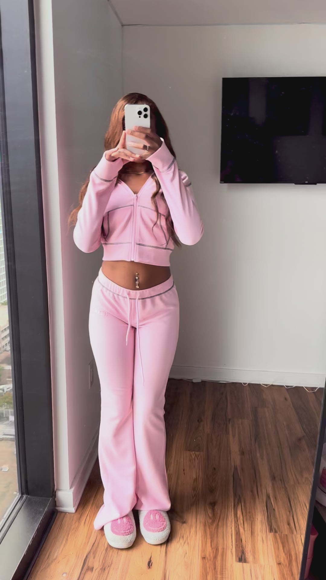 WAFFLE KNIT SET 'BLUSH'